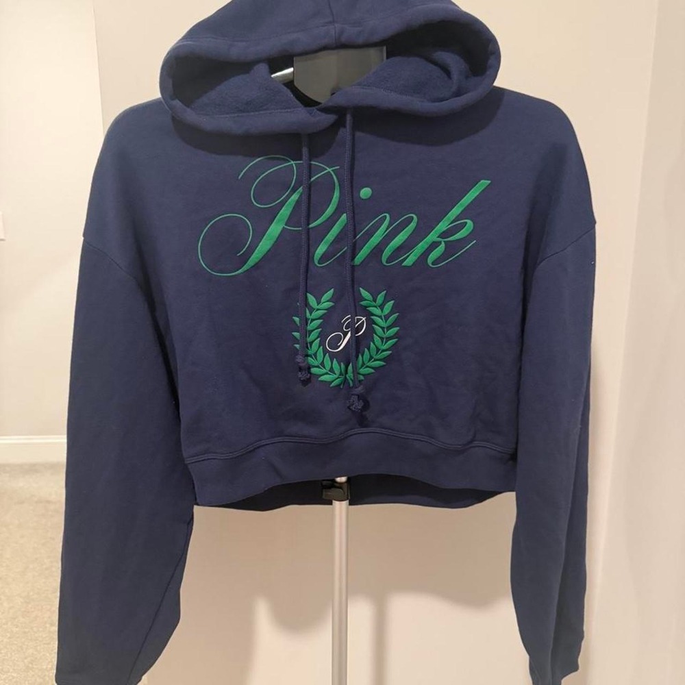 Victoria's Secret PINK navy cropped hoodie